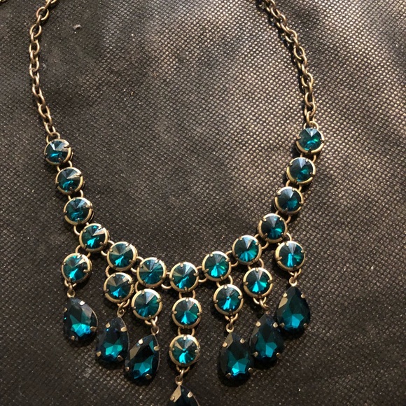 Sensational blue multi dangles stunning festive necklace A real beauty - Picture 5 of 7